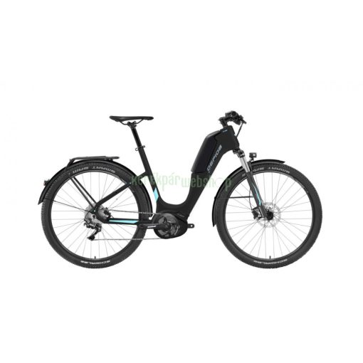 Gepida Berig TR Deore 10 Bosch Powerpack 500Wh 2022 unisex E-bike matt fekete-türkiz 19"