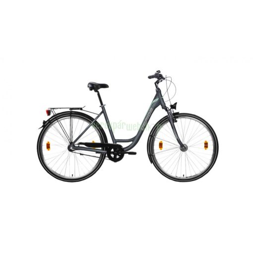 Gepida REPTILA 200 28" W 3S női City Kerékpár matt grafit-mentazöld 45cm