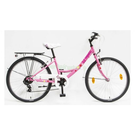 Csepel FLORA 24 6SP 20 Gyerek Kerékpár rózsaszín 24-es