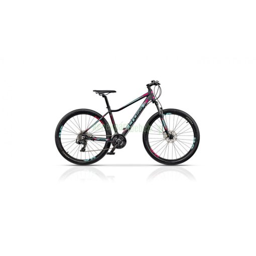 Cross Causa SL1 27,5" 2021 női Mountain Bike mattfekete-türkiz 44cm