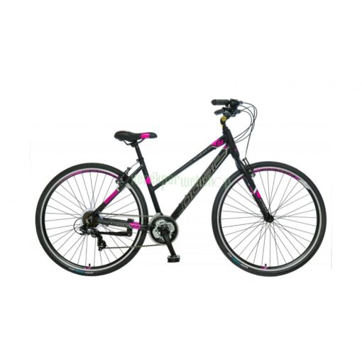 Polar Athena Rigid női cross trekking kerékpár fekete-rózsaszín L